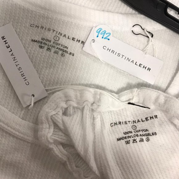 Reserved NWT CHRISTINA LEHR 2 pieces T shirt & Trouser pant tee Size 1 - Picture 3 of 3